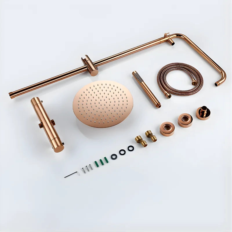 Colonne De Douche Thermostatique Or Rose