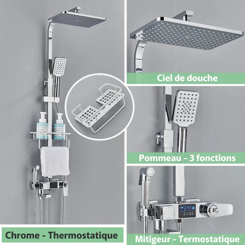 Colonne De Douche Thermostatique Telescopique