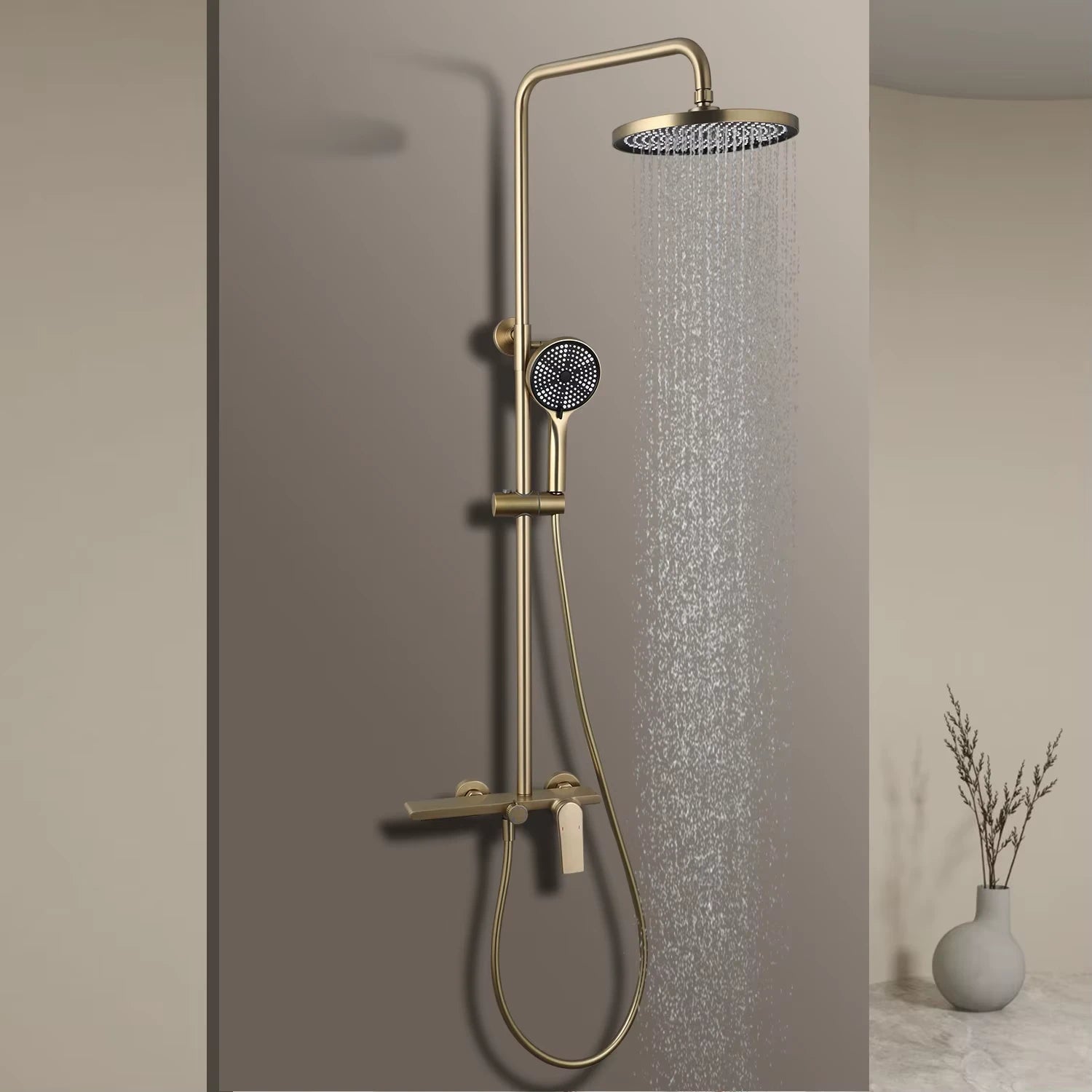 Colonne De Douche Or Brossé