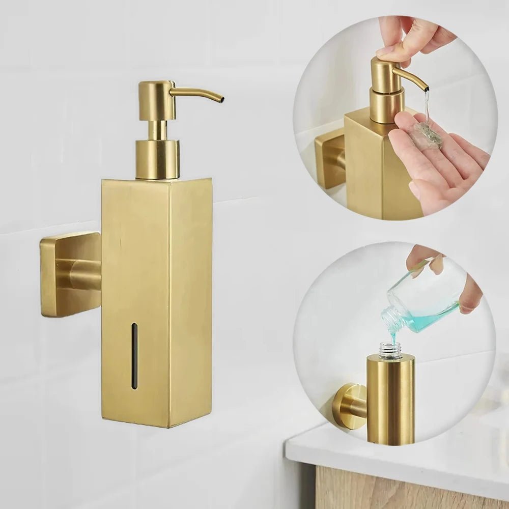Distributeur de savon mural pour salle de bain moderne - Focett