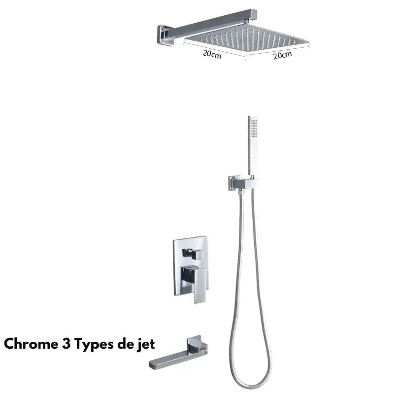 Douche Encastrée Luxe Finition Or