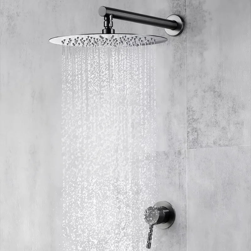 Douche Encastrée Noir Moderne