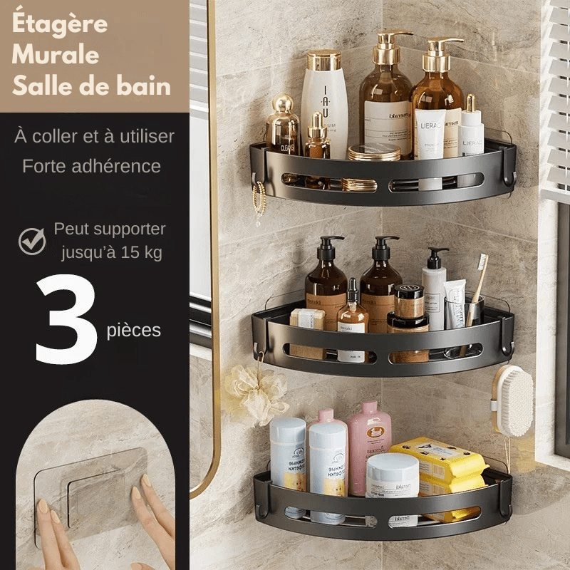 Étagère murale adhésive ultra résistante - sans perçage - Focett