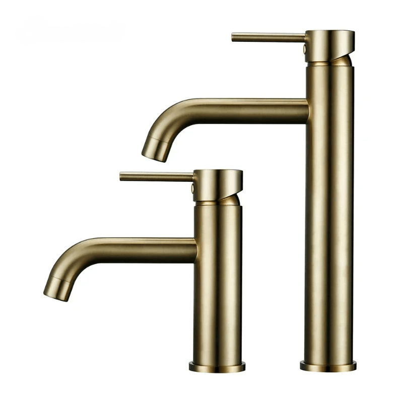 Mitigeur de lavabo en or – poignée ergonomique, installation facile et finition durable - Focett