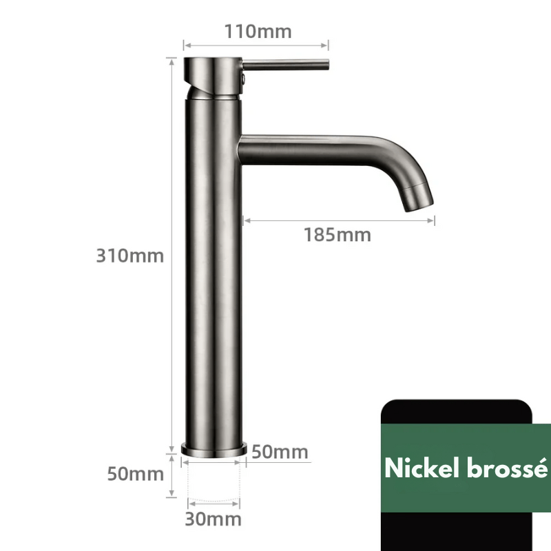 Mitigeur de lavabo en or – poignée ergonomique, installation facile et finition durable - Focett