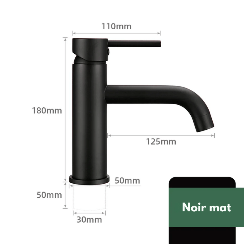 Mitigeur de lavabo en or – poignée ergonomique, installation facile et finition durable - Focett