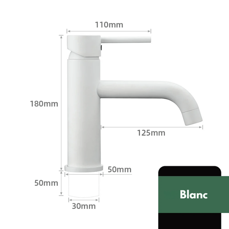 Mitigeur de lavabo en or – poignée ergonomique, installation facile et finition durable - Focett