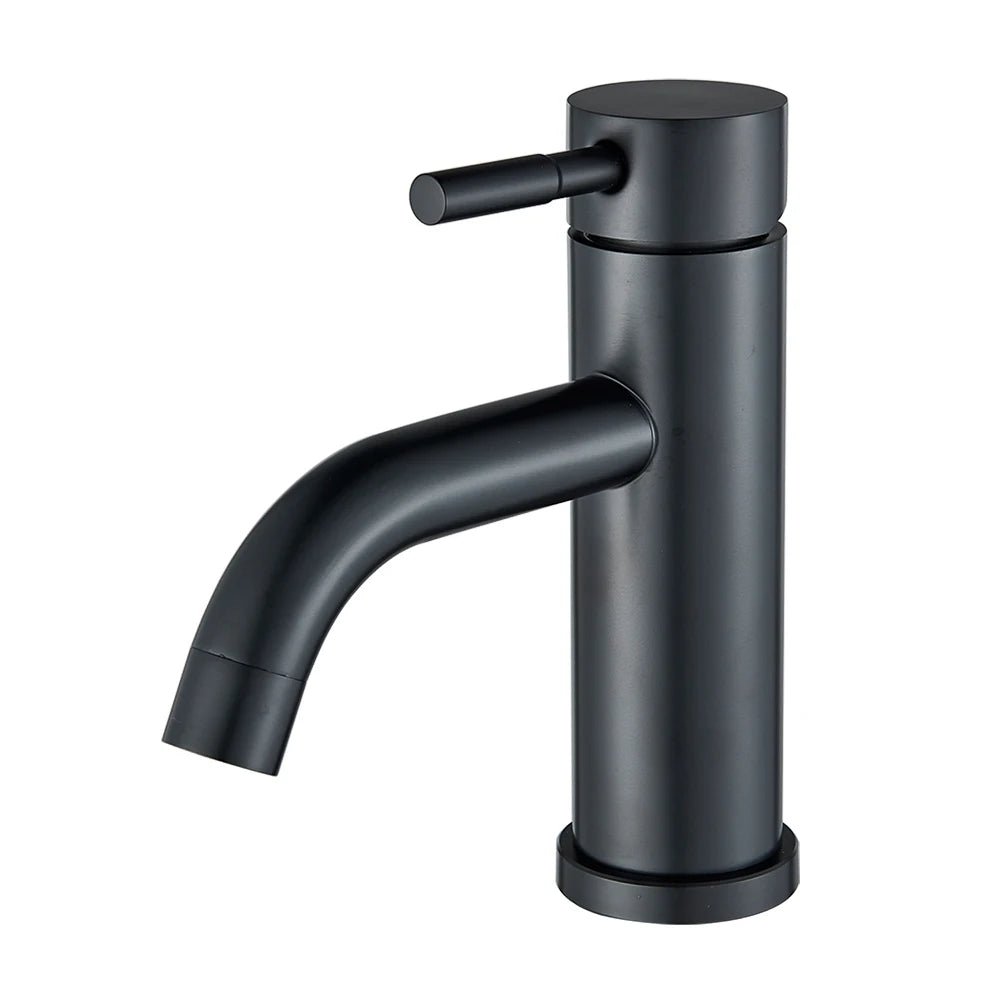 Mitigeur de lavabo or en laiton – finition brossée, jet doux et installation 1 trou - Focett