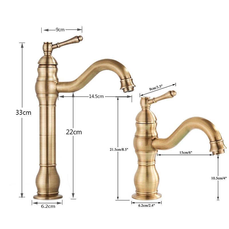 Mitigeur de salle de bain chrome vintage – jet cascade, poignée monocommande et installation facile - Focett