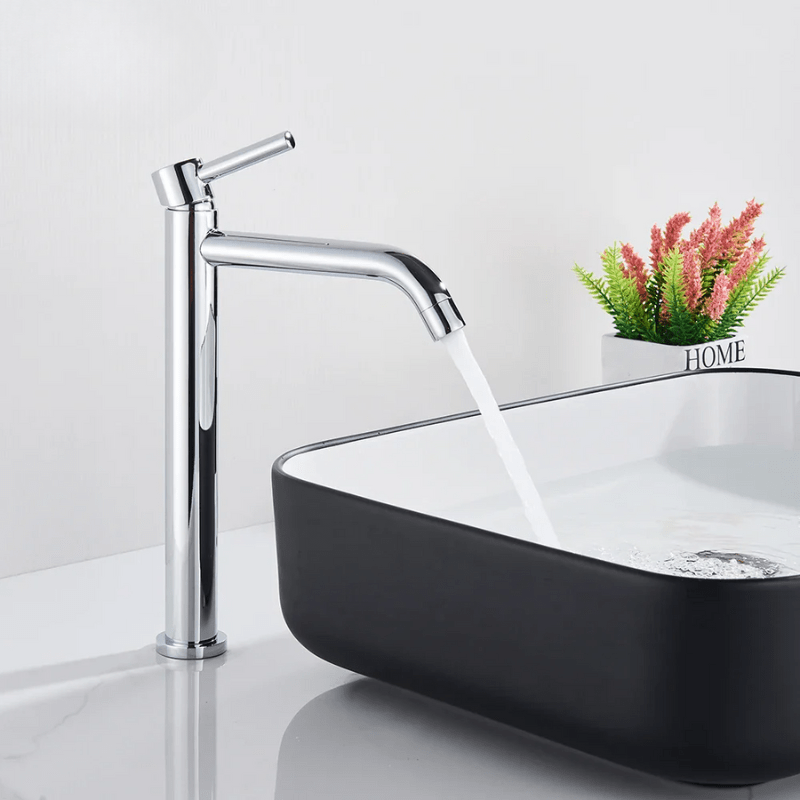 Mitigeur lavabo compact en chrome poli – contrôle fluide de la température et montage facile - Focett