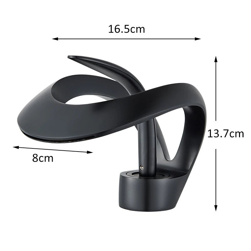 Mitigeur salle de bain noir mat cascade en laiton – double régulation, style contemporain et finitions variées - Focett