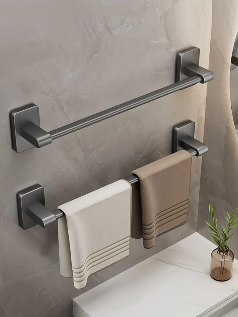 Porte - serviettes sans perçage – fixation adhésive avec ventouses puissantes - Focett