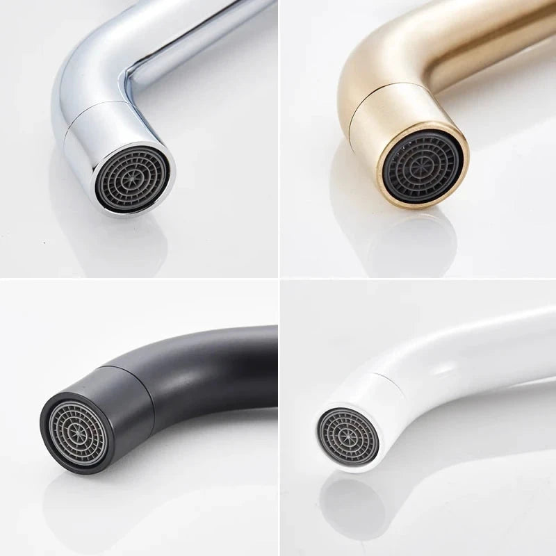 Robinet mitigeur lavabo compact en chrome poli – contrôle fluide de la température et montage facile - Focett