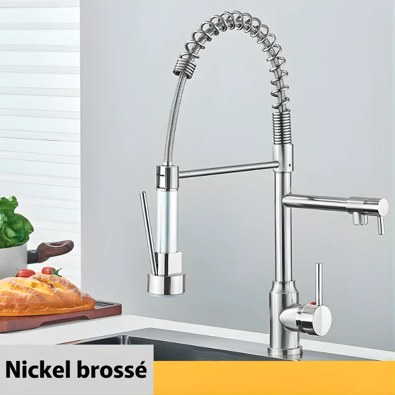 Robinet Cuisine Flexible Noir