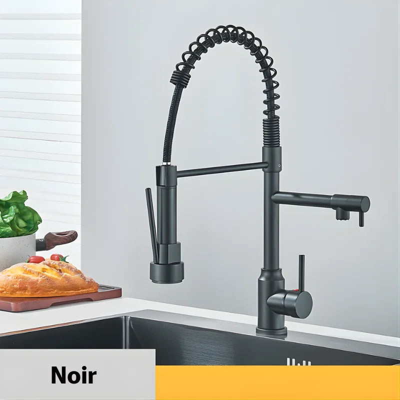 Robinet Cuisine Flexible Noir