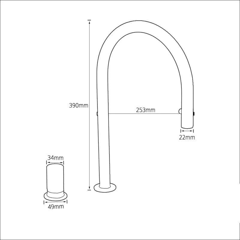 Mitigeur de cuisine or double trou avec bec rétractable – contrôle précis, rotation 360° et finition brossée - Focett