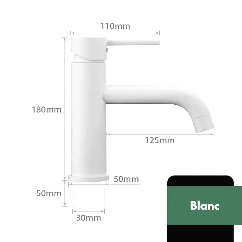 Mitigeur de lavabo en or – poignée ergonomique, installation facile et finition durable - Focett