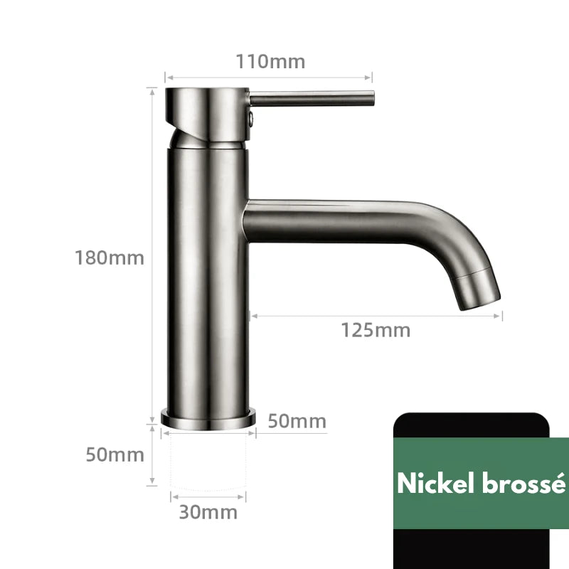 Robinet mitigeur de lavabo salle de bain en or – poignée ergonomique, installation facile et finition durable - Focett