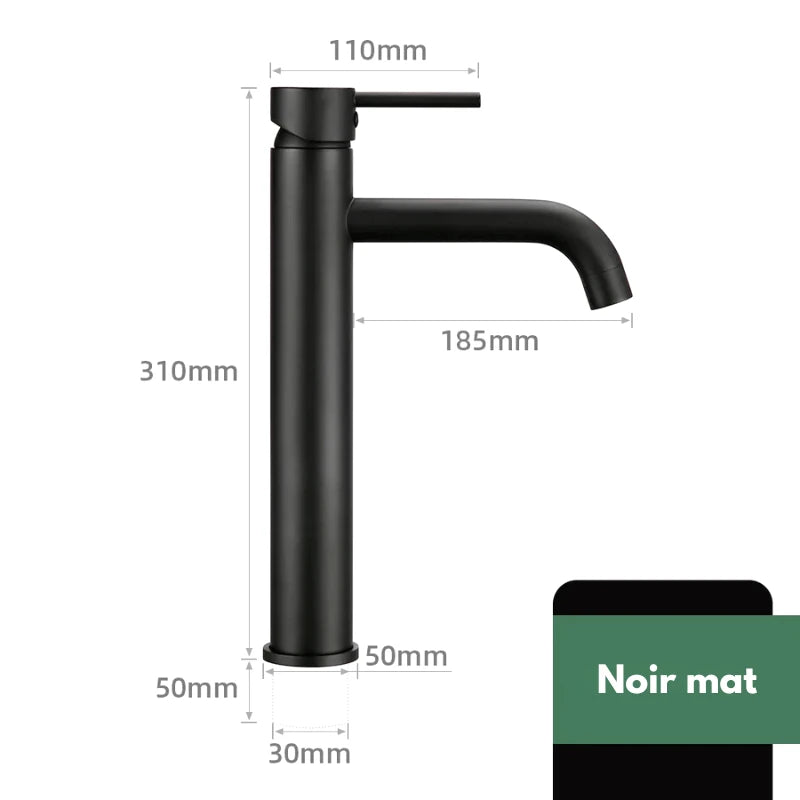 Robinet mitigeur de lavabo salle de bain en or – poignée ergonomique, installation facile et finition durable - Focett
