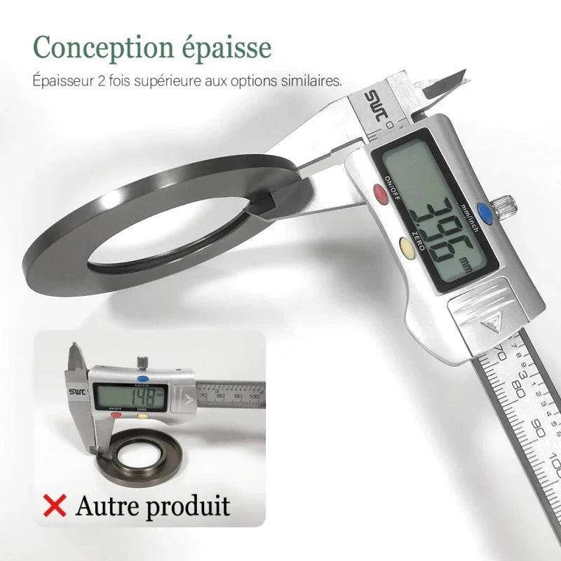 Robinet mitigeur salle de bain mural or avec bec rond – Contrôle précis température & débit - Focett