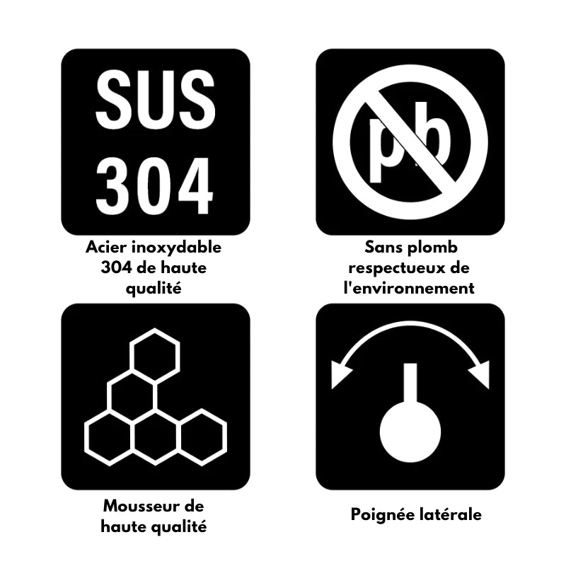 Robinet mitigeur de lavabo en nickel brossé – design épuré, poignée unique et finition mate brossée - Focett