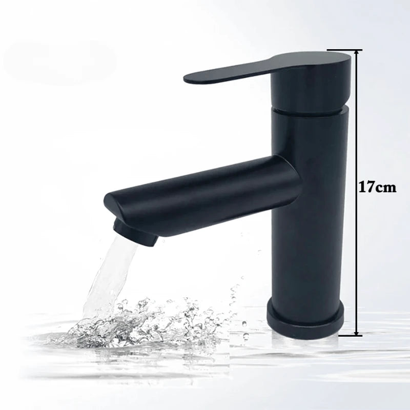 Robinet mitigeur de lavabo en nickel brossé – design épuré, poignée unique et finition mate brossée - Focett