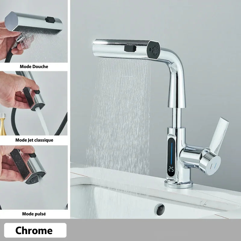 Robinet Salle De Bain Avec Douchette Extractible