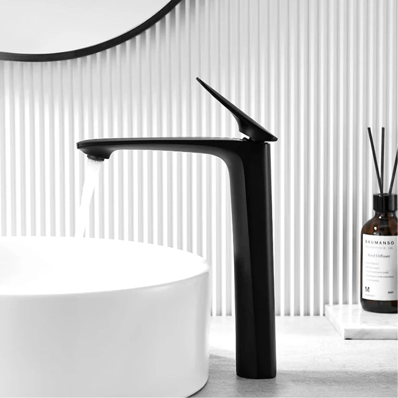 Mitigeur haut salle de bain gris brossé design – ergonomie optimale, résistance durable et style élégant - Focett