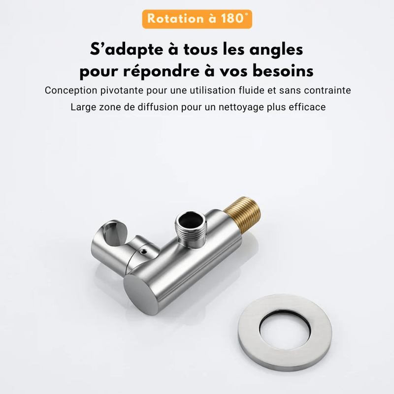 Set de douchette mural gris – commande simplifiée - Focett