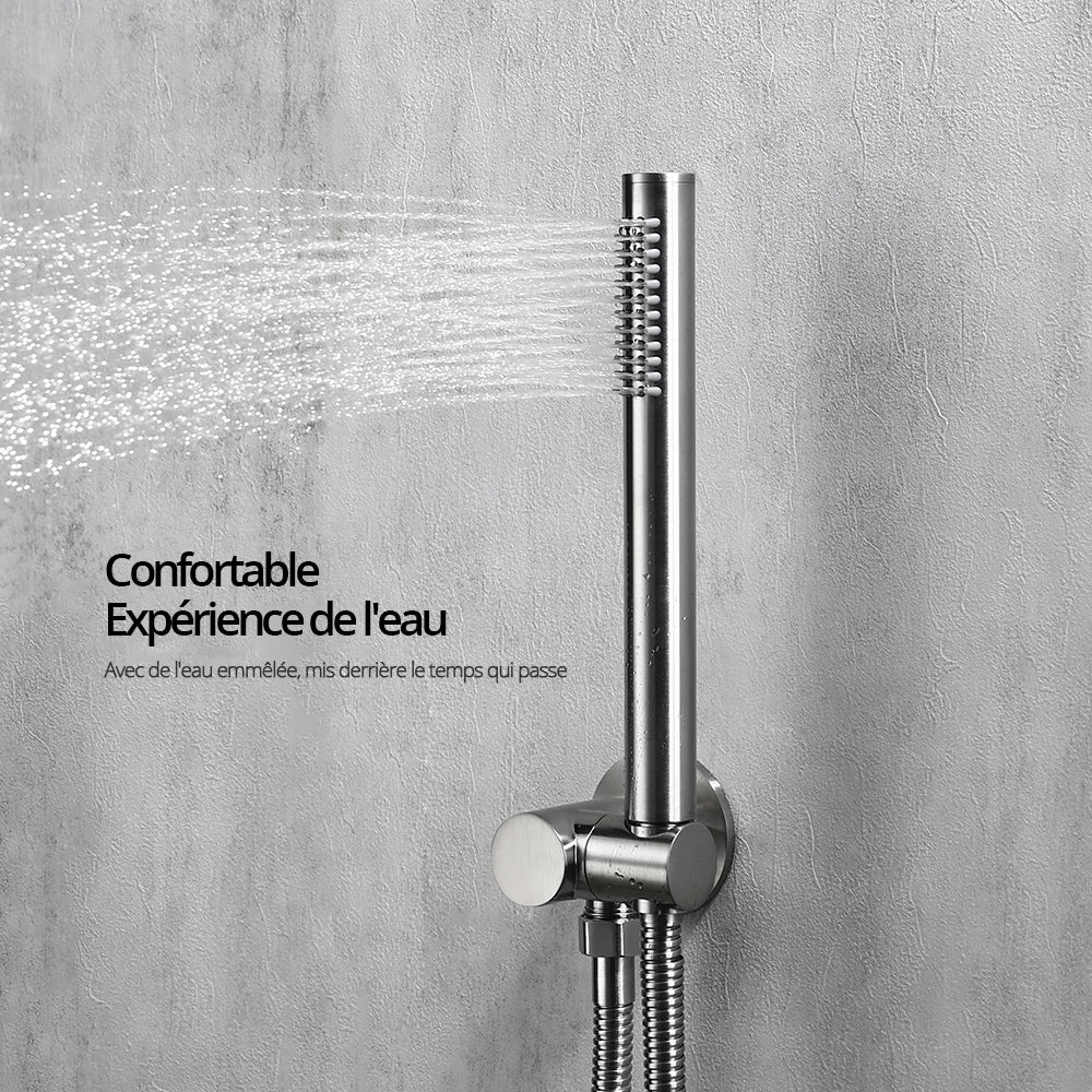 Set de douchette mural gris – commande simplifiée - Focett